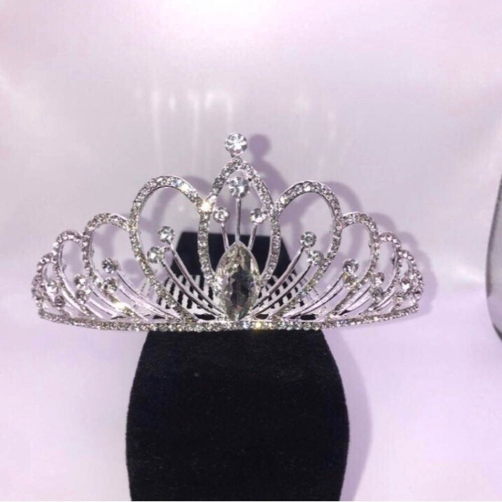 Silver Embellished Bridal Wedding Princess Tiara